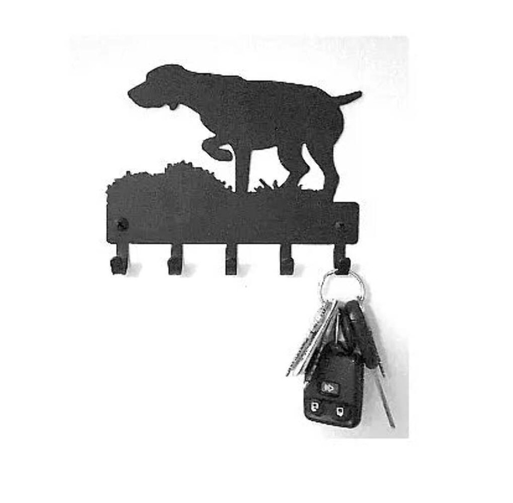 German Shorthaired Pointer GSP #2 Dog Leash Hanger Metal Key Rack Holder