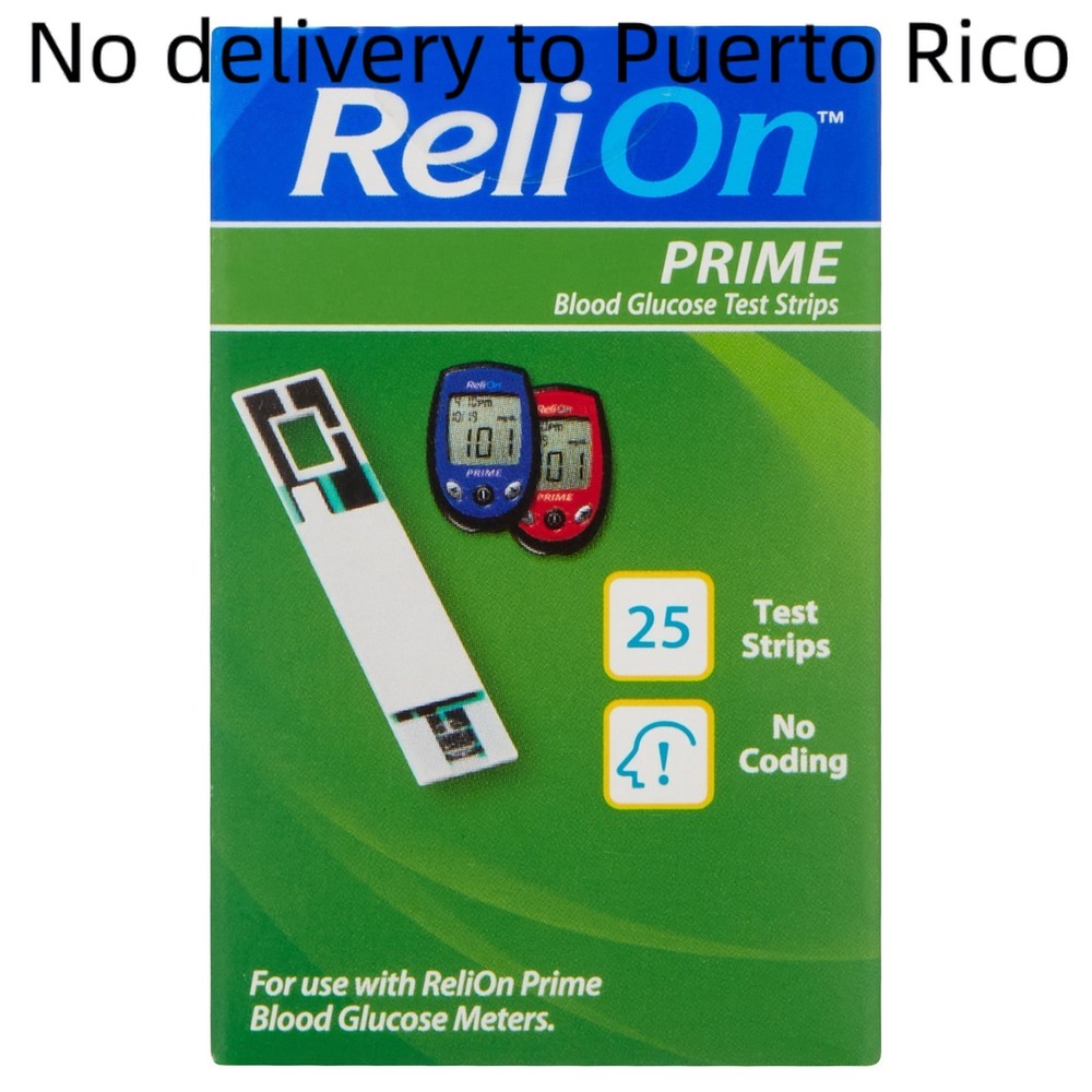 (3 pack) ReliOn Prime Blood Glucose Test Strips