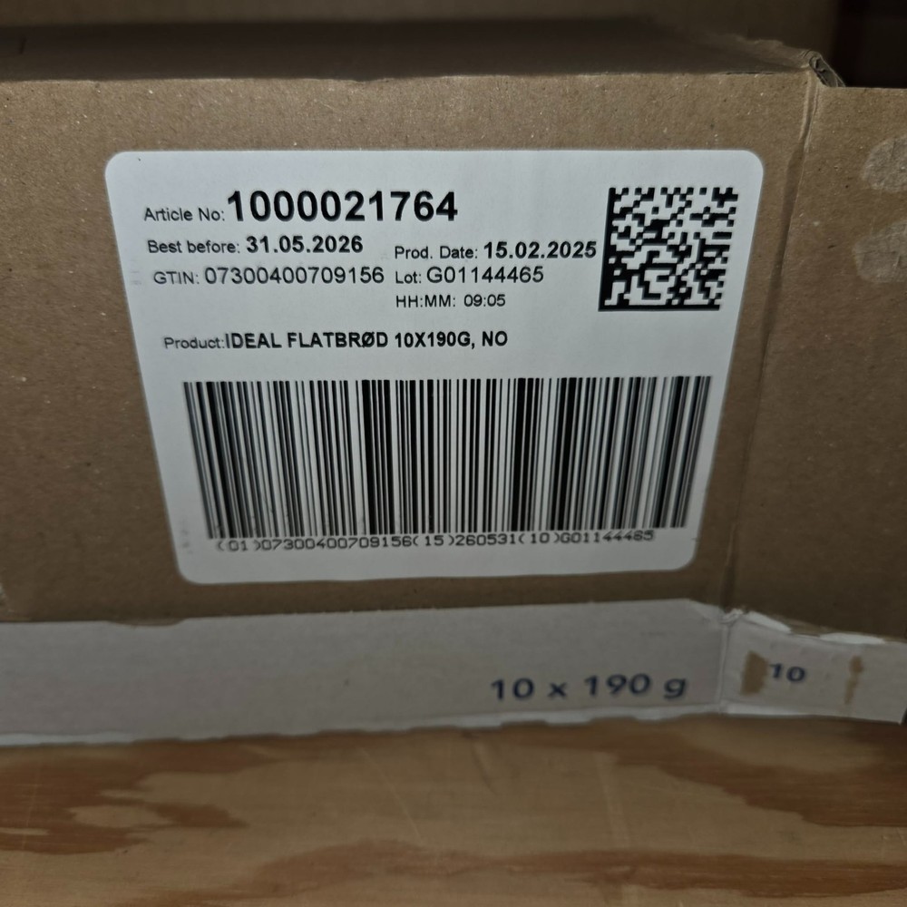 WASA Ideal Flatbrød (Flatbread) 190g - 31.05.26