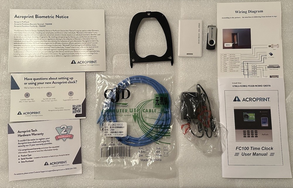 Acroprint ProPunch Time Clock System for Employees