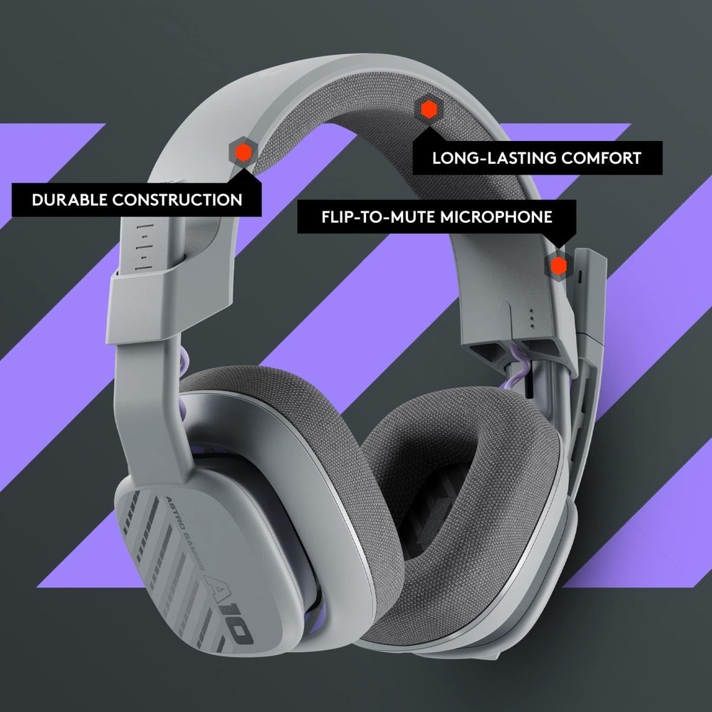 Astro A10 Gen 2 Cross-Platform Wired Gaming Headset for PS/Xbox/PC/Switch Grey