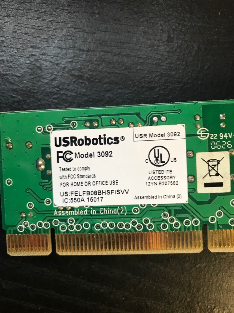 USRobotics 56K PCI Modem/Fax USR263092