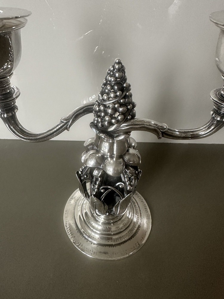 Georg Jensen Sterling Silver For Cone Candelabra