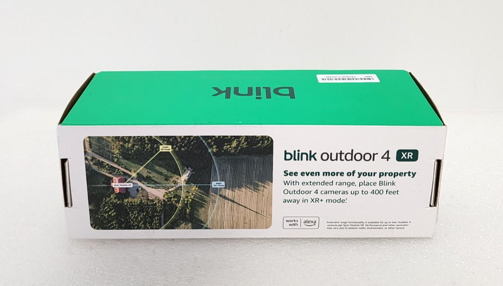 Blink Outdoor 4 XR 2 Camera System with Extended 400ft Security Coverage, NEW