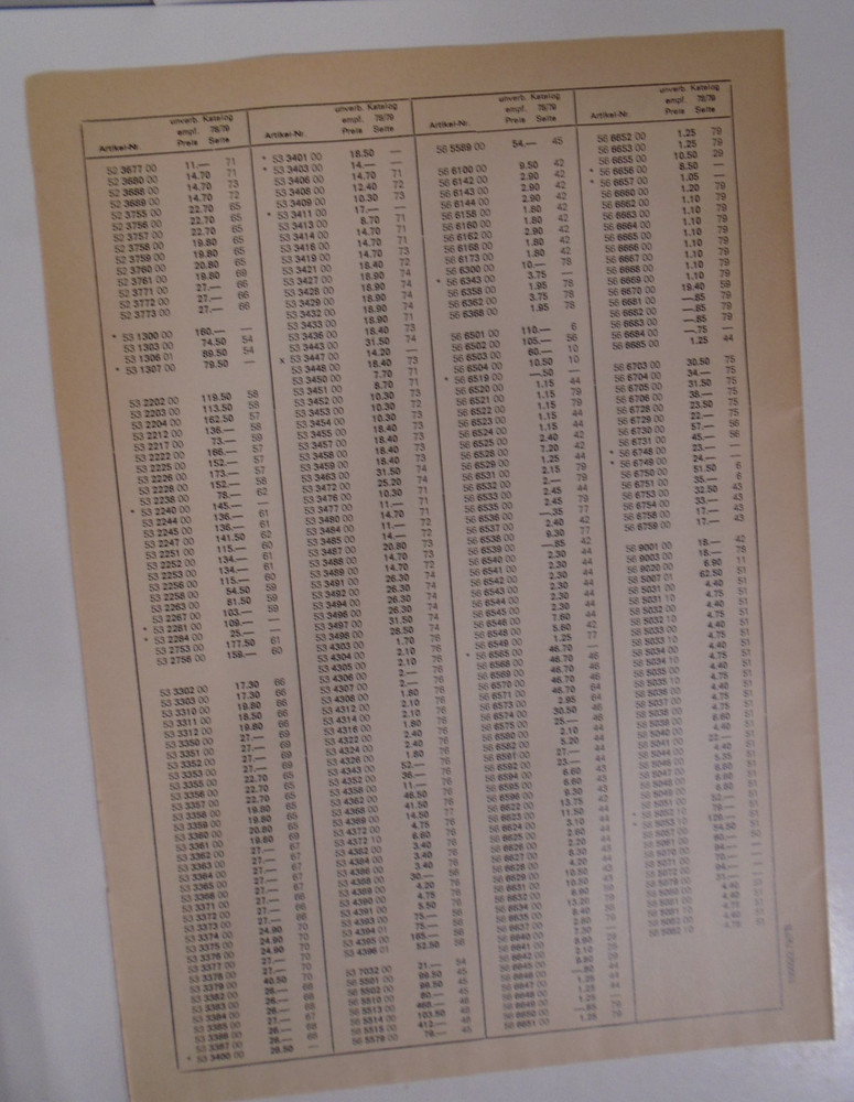 TRIX 1978/79 TRAIN CATALOG