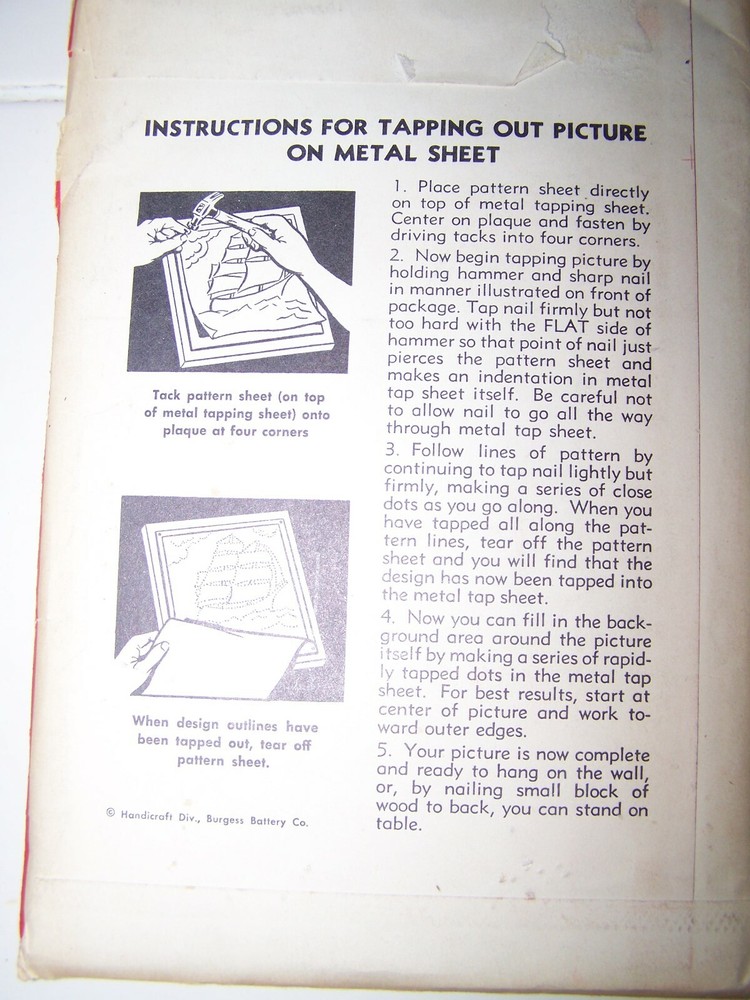VIntage metal Tapping title is "A Complete Kit"