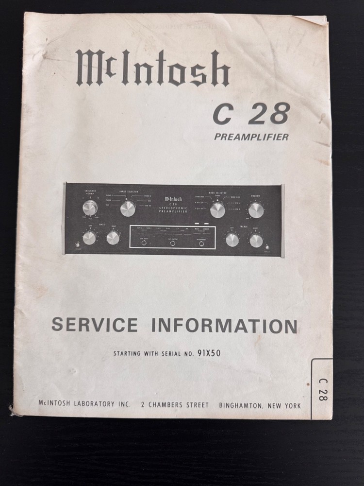 MCINTOSH 15 VARIOUS RECEIVERS MANUALS