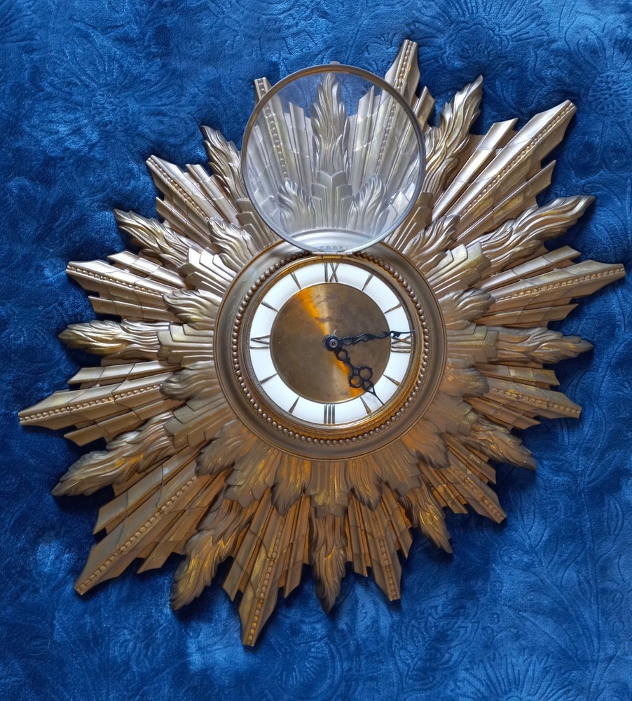 MCM Gold Starburst Clock ~ Welby-Style