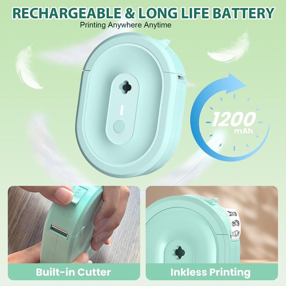 Wireless Label Maker Machine with Tape, N12 Bluetooth Mini Label Makers