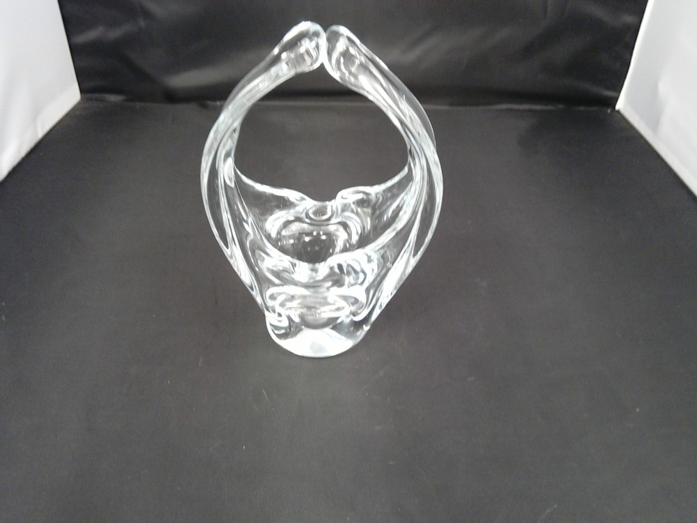 Decorative Clear Glass Desktop Pen Holder with Handle