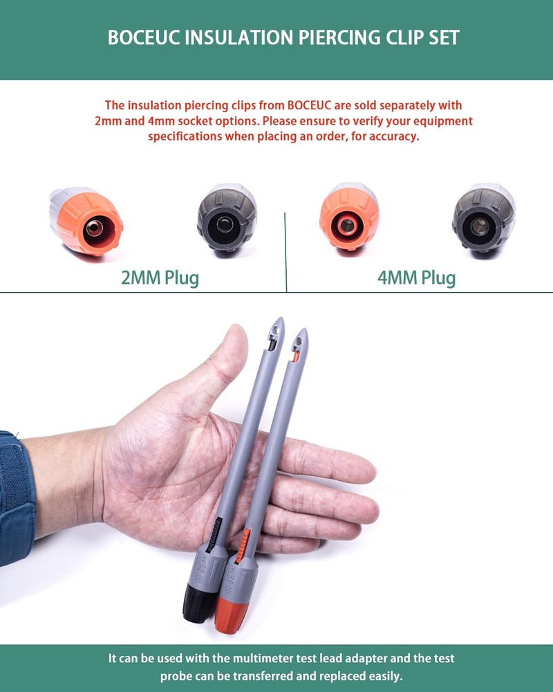 Heavy Duty Wire Piercing Probe Insulation Piercing Clip Set Wire Piercing Too...
