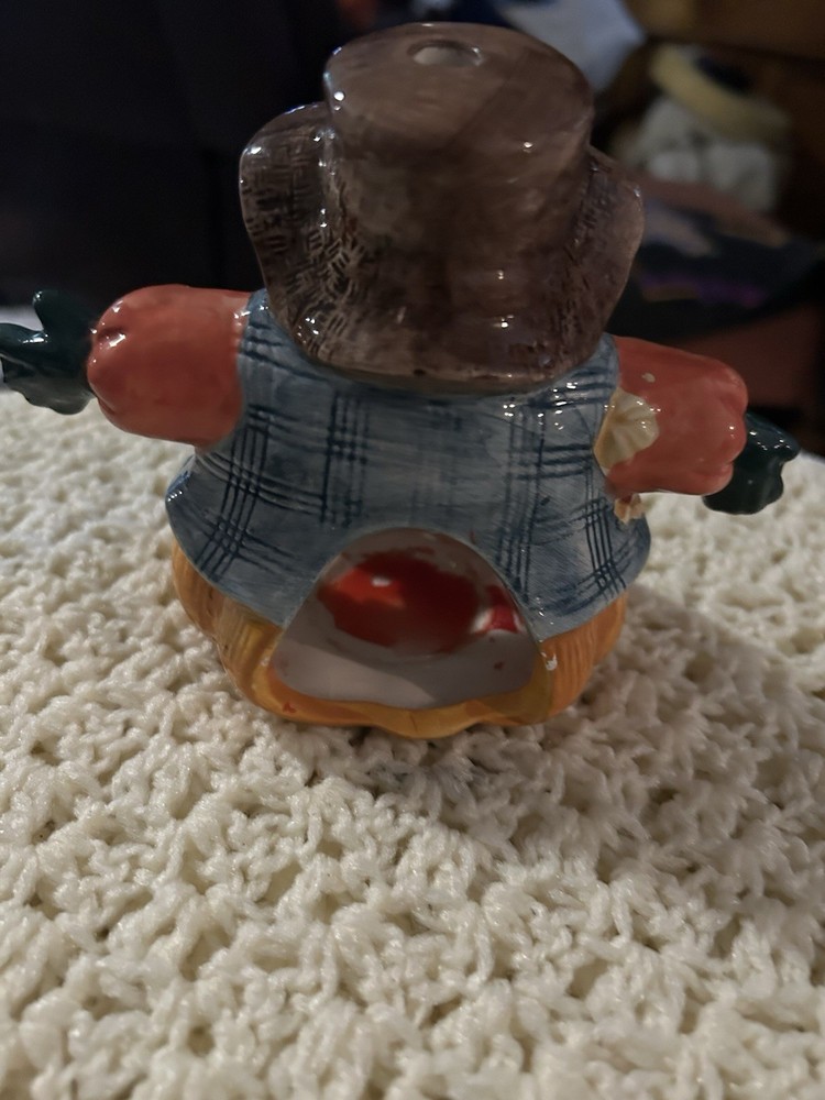 Ceramic Scarecrow Tea-Light Candle Holder - 5 in