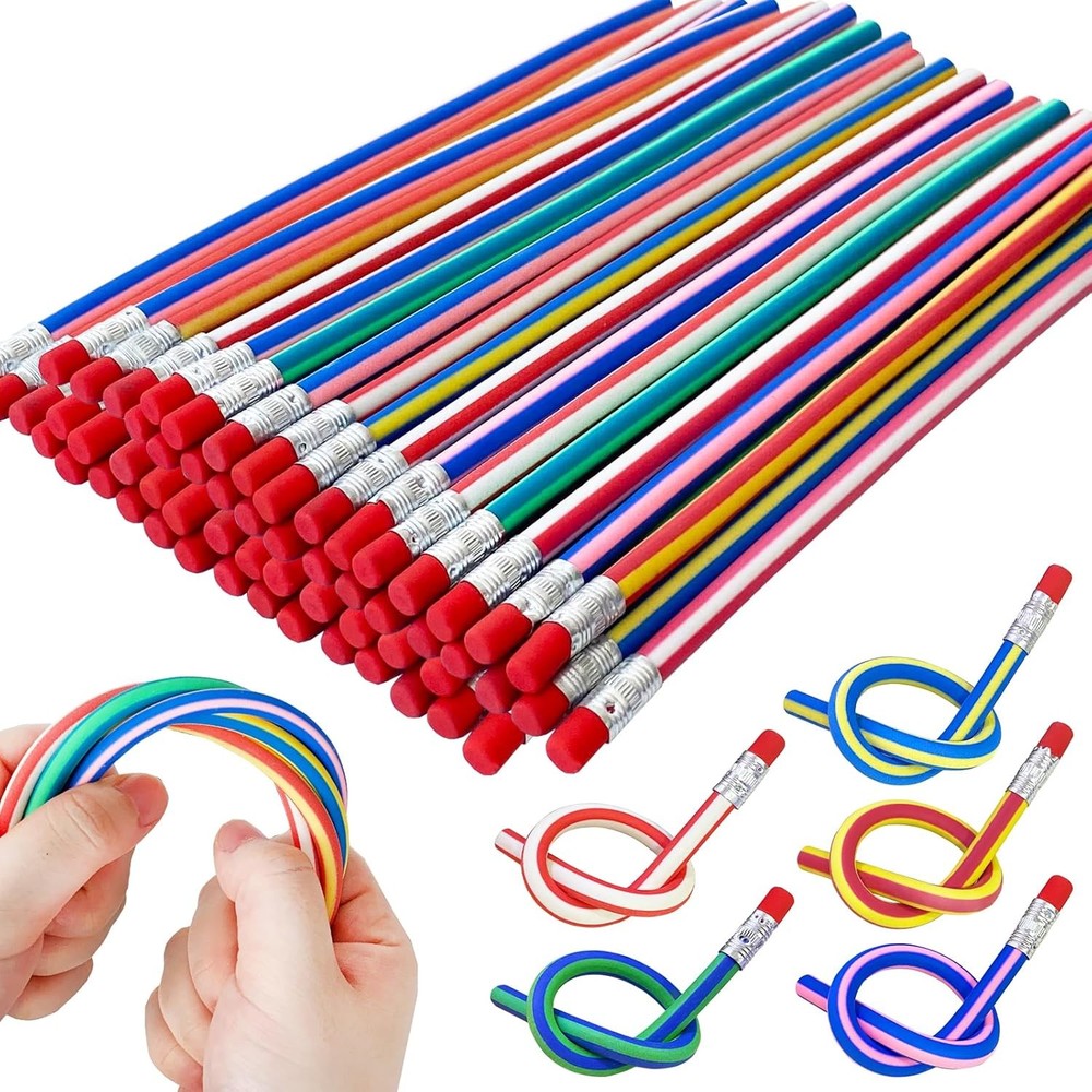 Flexible Pencils 50pcs Bendable Kids Set