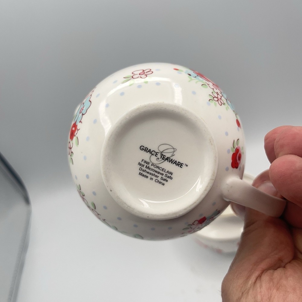 Grace Teaware Vintage Floral Creamers (2)