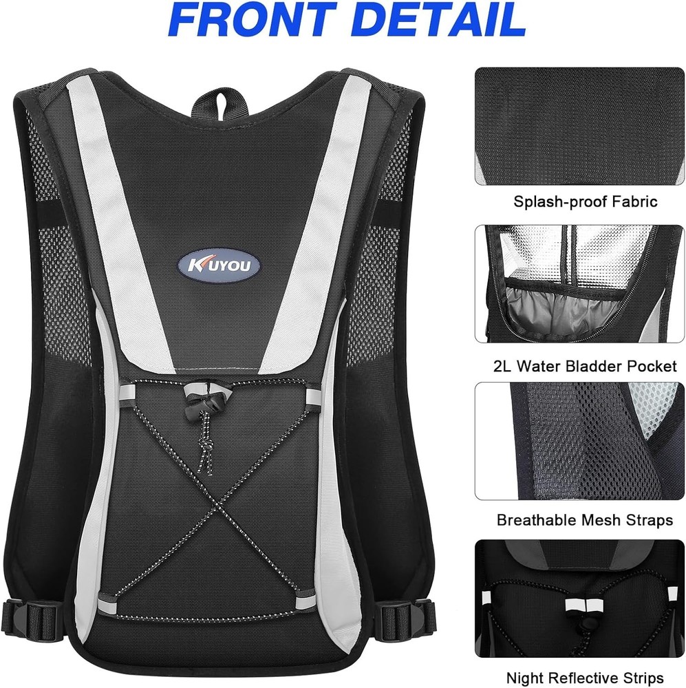 Running Hydration Vest - Lightweight Insulated Hydration Backpack with 2L Wat...
