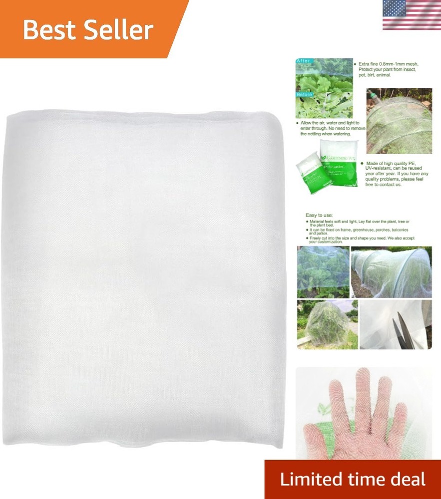 Customizable 5x10ft Fine Mesh Netting for Effective Garden Pest Control