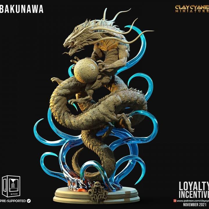 3D Printed Clay Cyanide - Bakunawa 28mm 32mm D&D