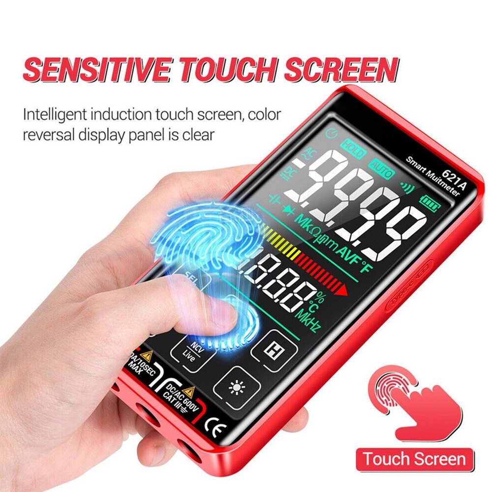 DC/AC 10A Smart Digital Multimeter Multi-meter Tester Touch Screen Rechargeable
