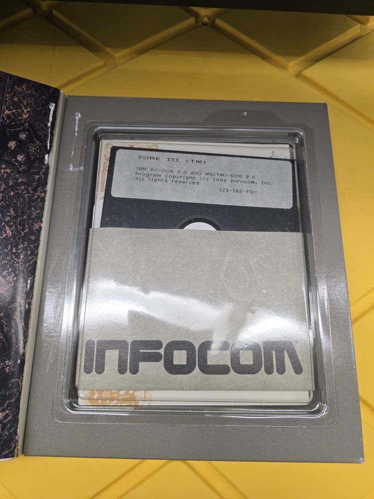 vintage PC computer game ZORK 1, 2 And 3 INFOCOM