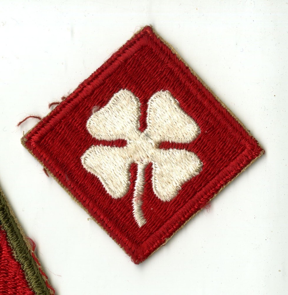 Fourth Army White Back Patch WWII Vintage Pearl Harbor Pacific Training