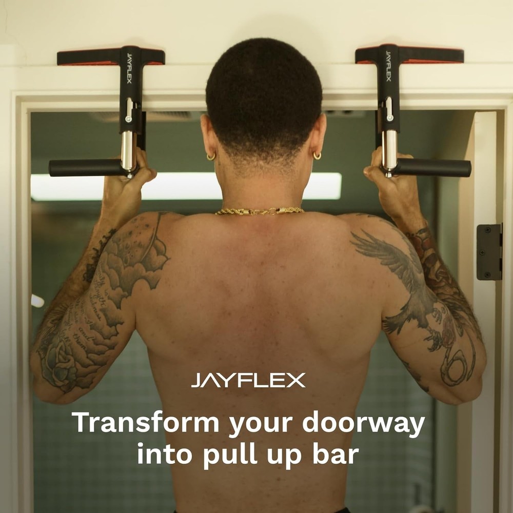 CrossGrips Compact Pull Up Bar - Pull Up Bar Door Frame for Work from Home Fitne