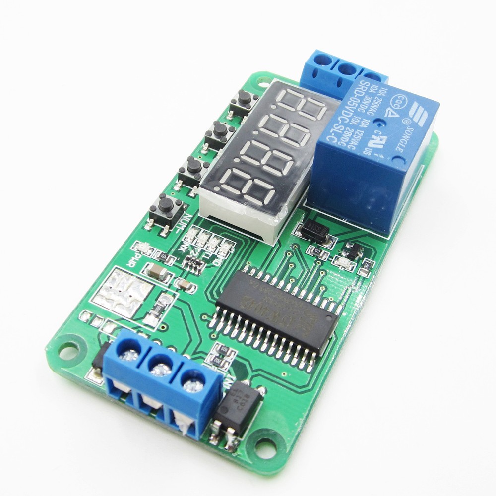 DC 5V Multifunction Self-lock Relay PLC Cycle Timer Module Delay Time Switch