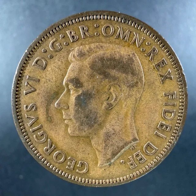 1950 Great Britain Half Penny George VI Bold Design