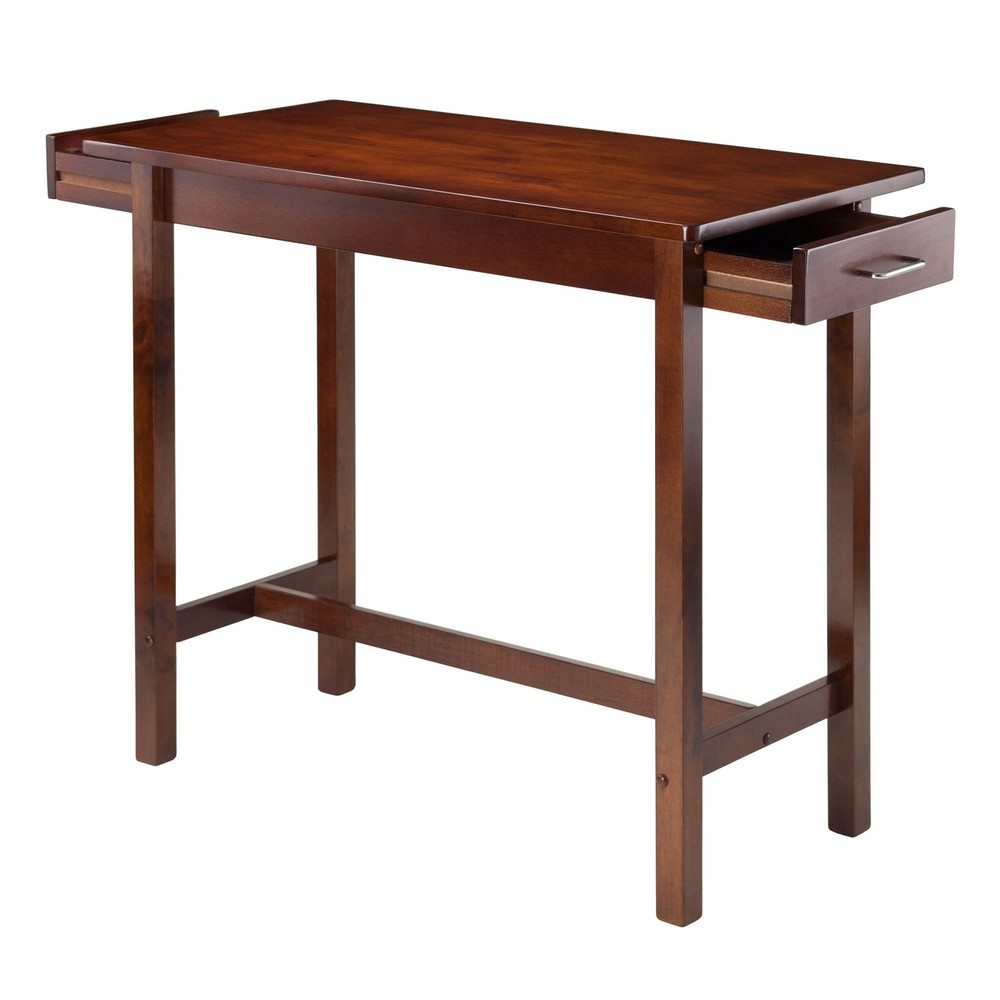 Winsome Sally 3-Piece Rectangular Solid Wood Dining Set in Antique Walnut