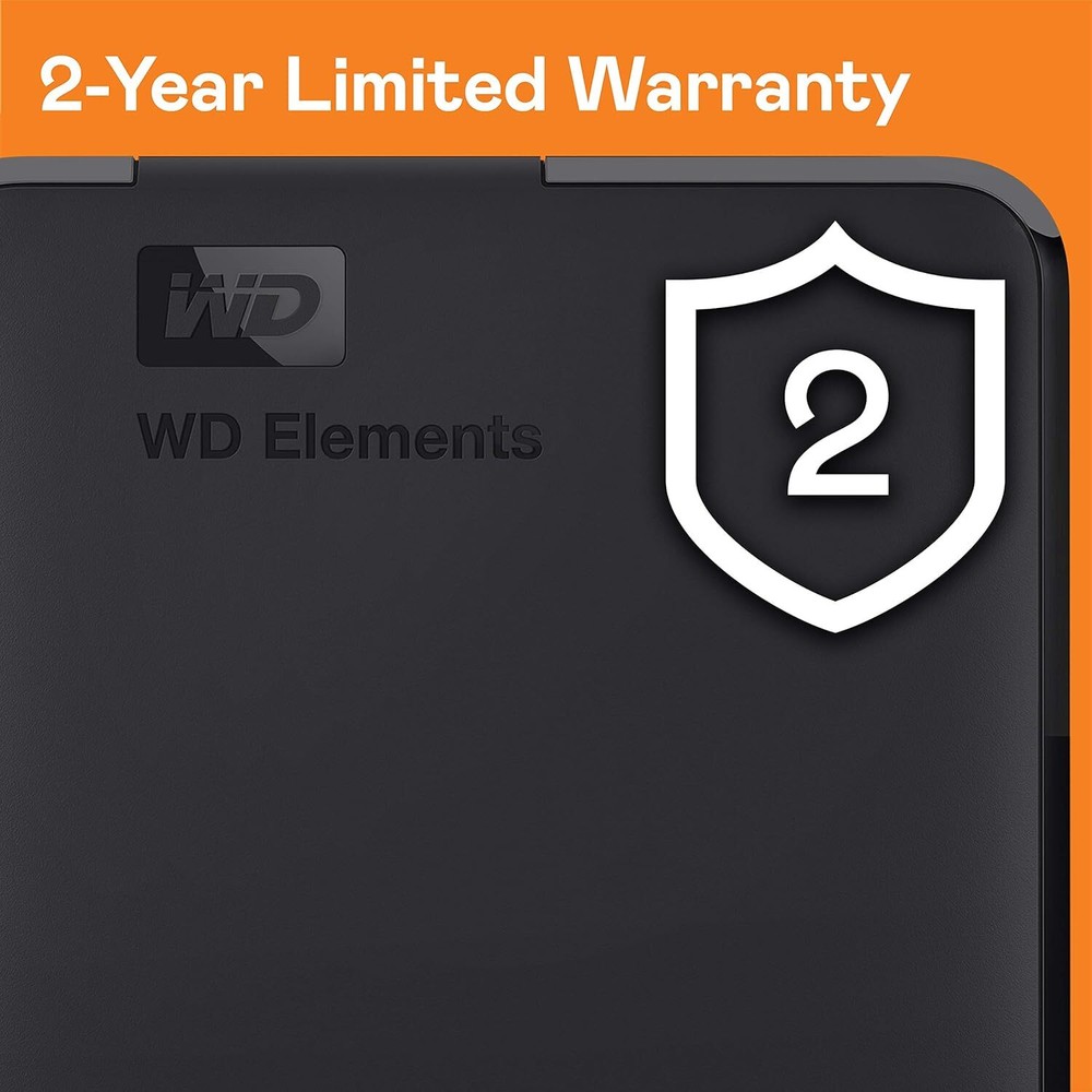 WD 2TB Elements Portable External Hard Drive HDD USB 3.0 PS4 & Xbox - Black