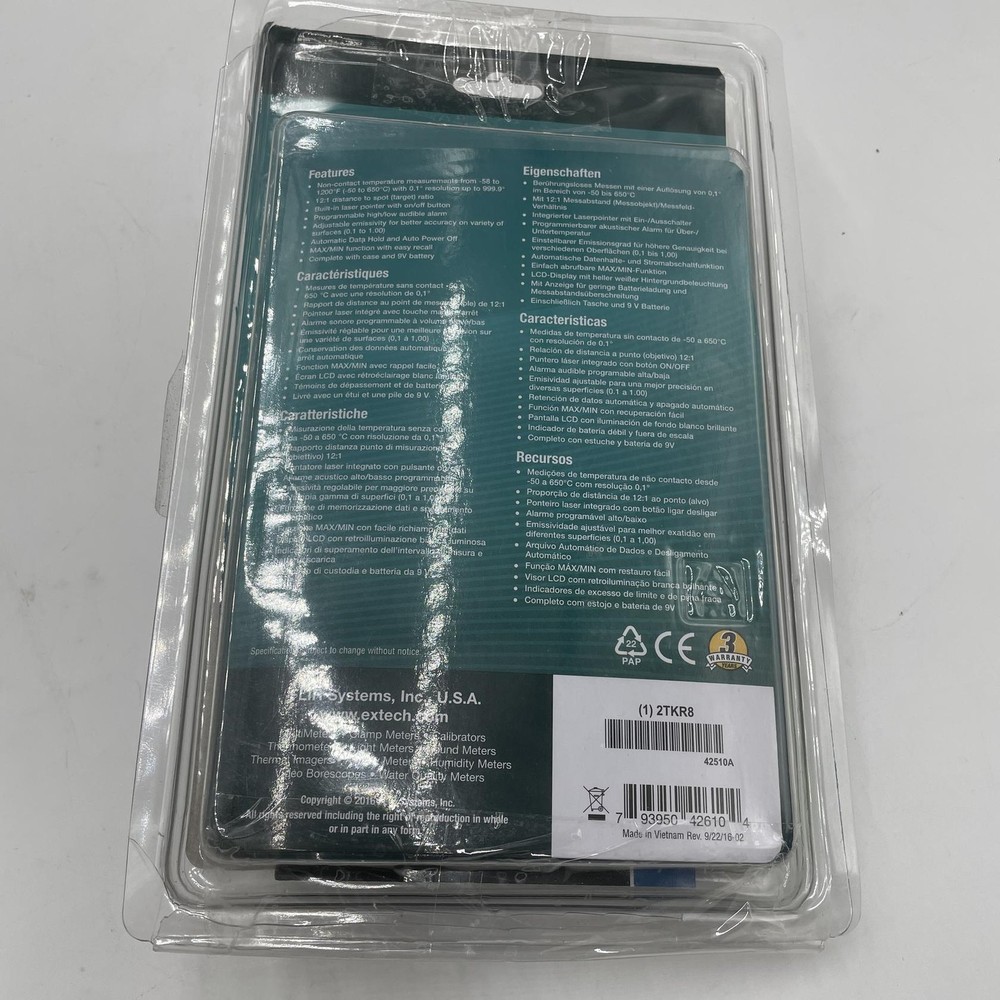 Extech 42510A Mini IR Thermometer with Wide Temperature Range