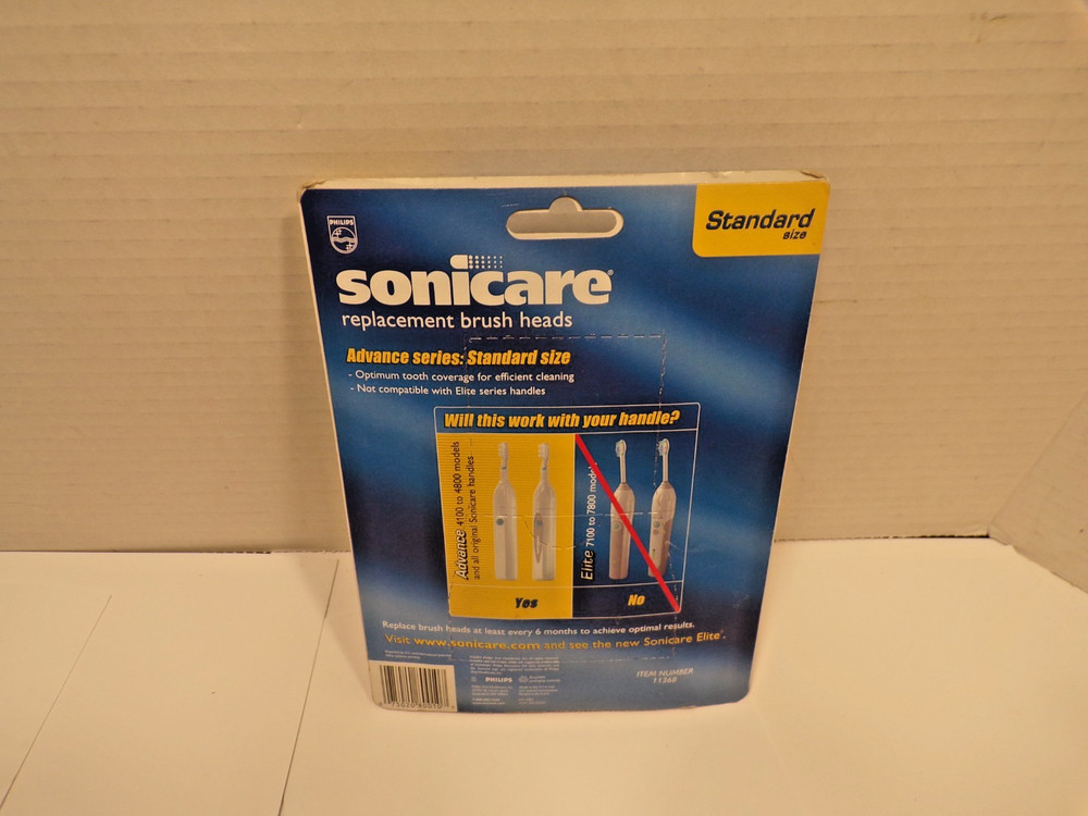 Phillips SONICARE ADVANCE Replacement ToothBrush Heads 2-Pack Standard