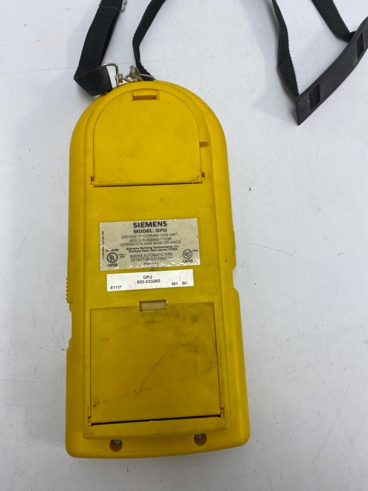 SIEMENS DPU 500-033260 DEVICE PROGRAMMING UNIT SMOKE AUTOMATIC FIRE DETECTOR