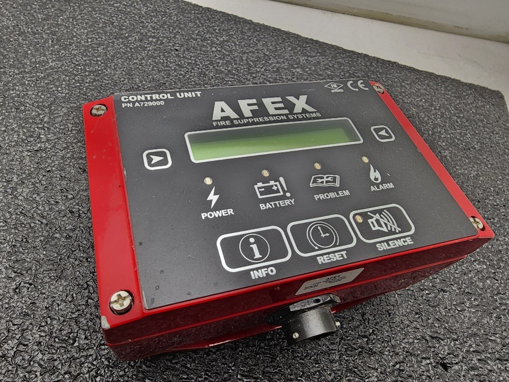 AFEX Fire Suppression Systems Control Unit Panel A729000 Good Battery