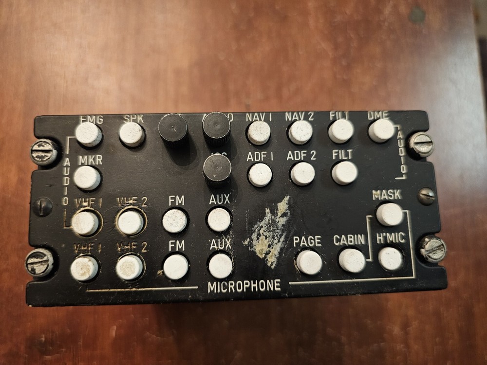 Baker Electronics M1045 Audio Control System M1045-BEBC-AAO1 Aviation Panel