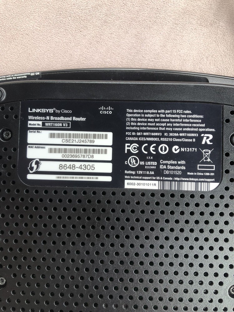 Linksys N Ultra Range Plus Router Model:WRT160N Easy Setup, Advanced Security