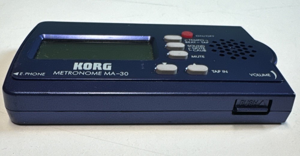 Korg MA-30 Pocket Digital Metronome - TESTED WORKING Blue Ultra Compact