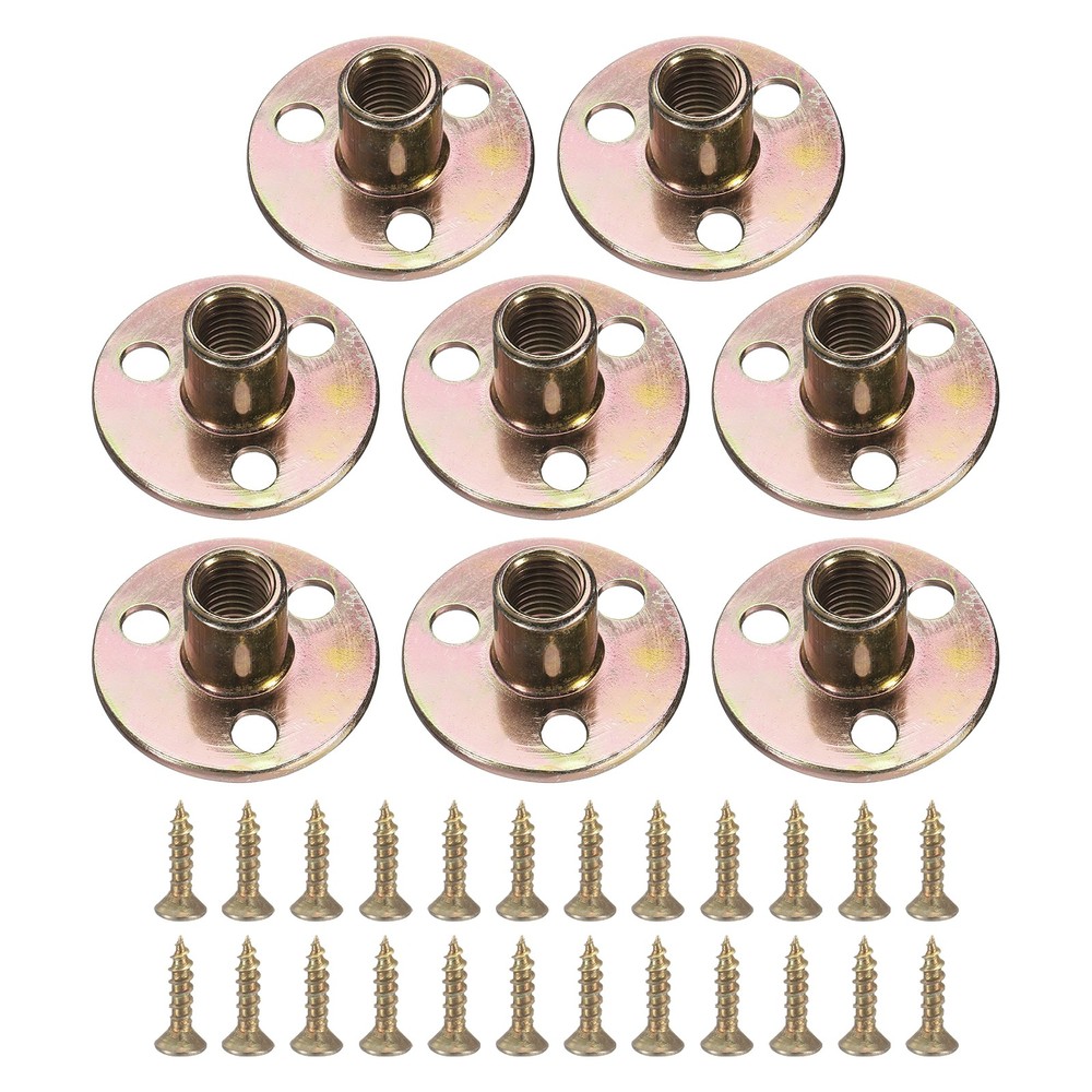 8Pcs Round Nut M10 3 Hole, H17.3mm, Multicolor,