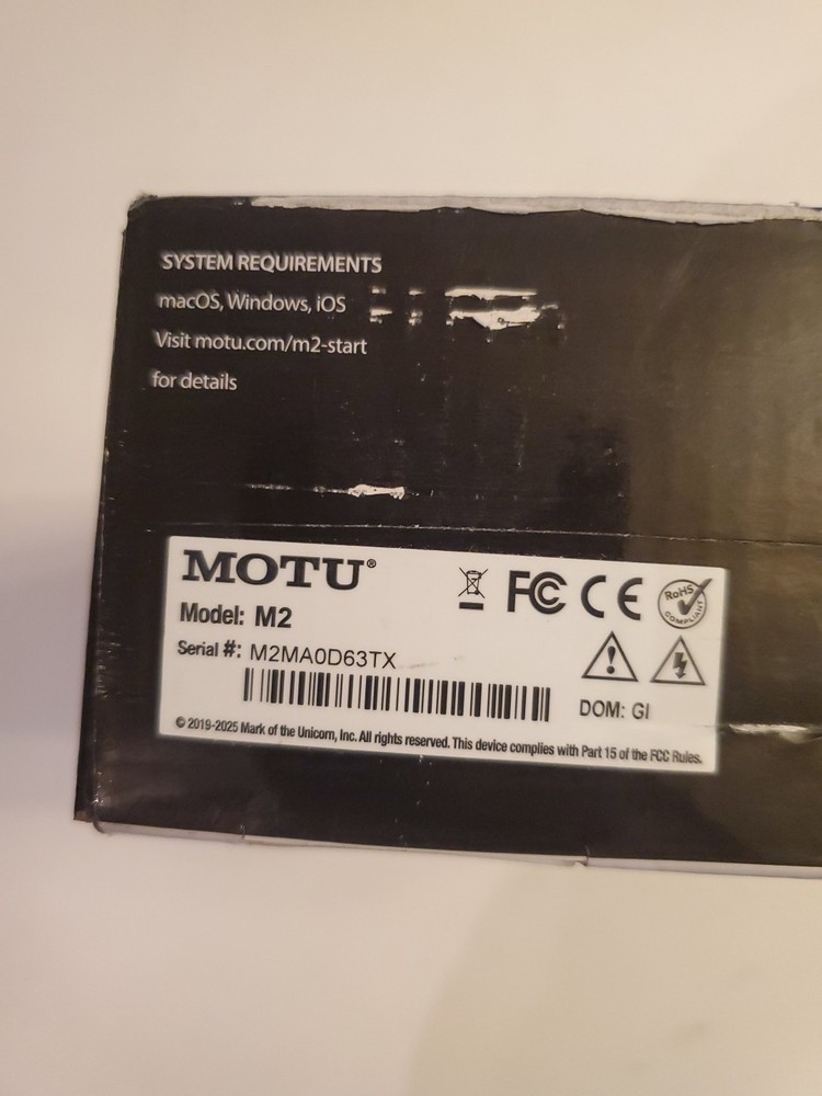 MOTU M2 2x2 USB-C Audio Interface