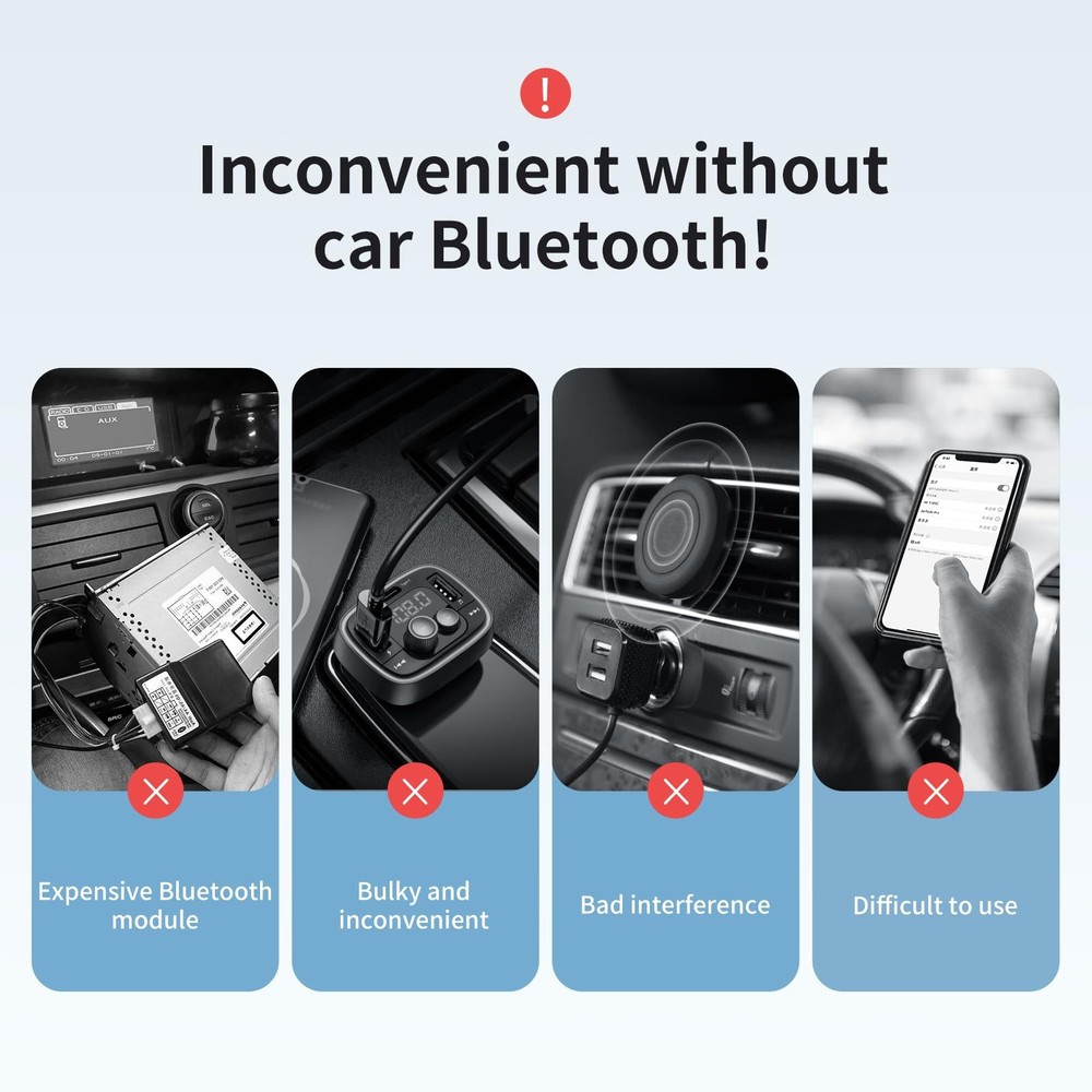Mcdodo Aux Bluetooth Adapter 5.3 with Built-in Microphone CD Small, Black