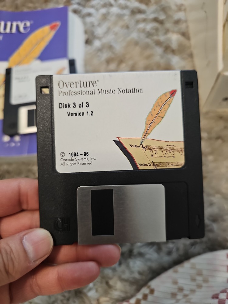 Opcode Overture Academic Edition Box Set Manuals Disks Vintage Music Software