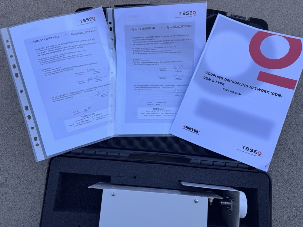 TESEQ CDN USB/p-10 Coupling Decoupling Network EMC Test Unit + Case Cal Adapter