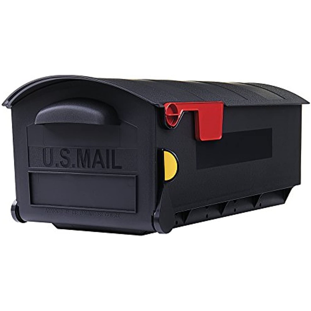 Gibraltar Mailboxes Patriot Large Capacity Rust-Proof Plastic Black, Post-Mount