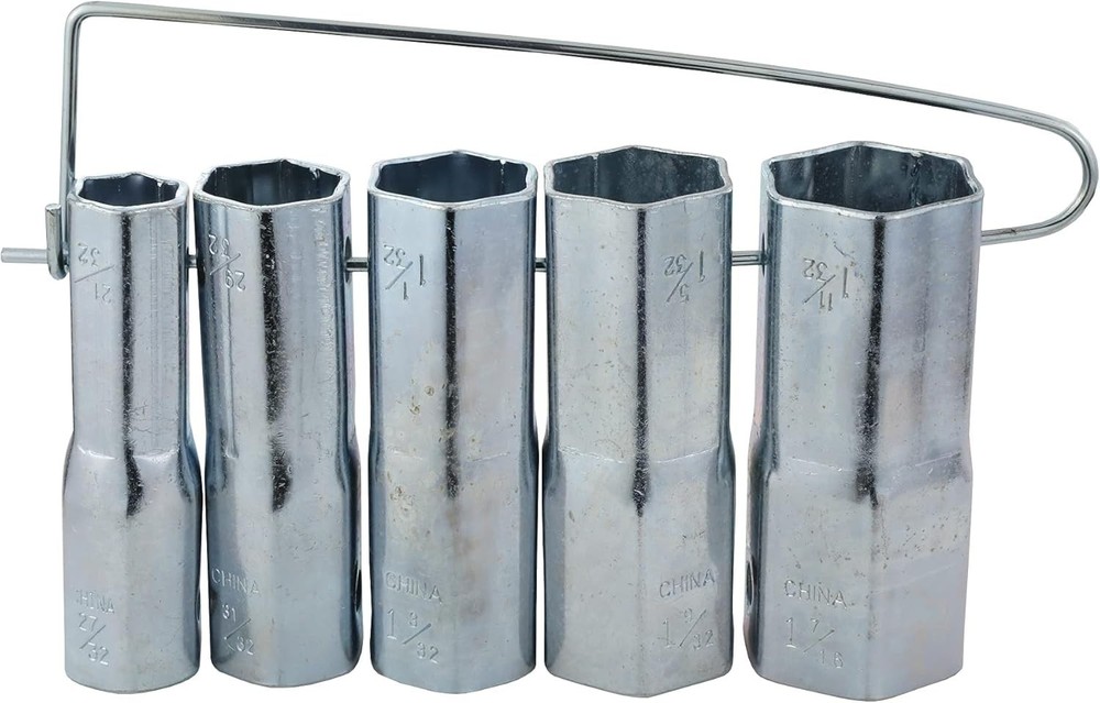 Complete Shower Valve Socket Wrench Set - Durable Chrome & Steel Construction