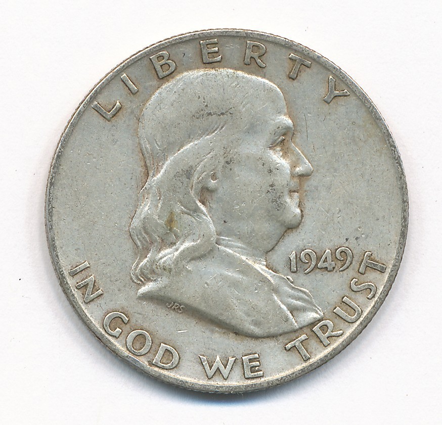 1949 D FRANKLIN SILVER HALF DOLLAR