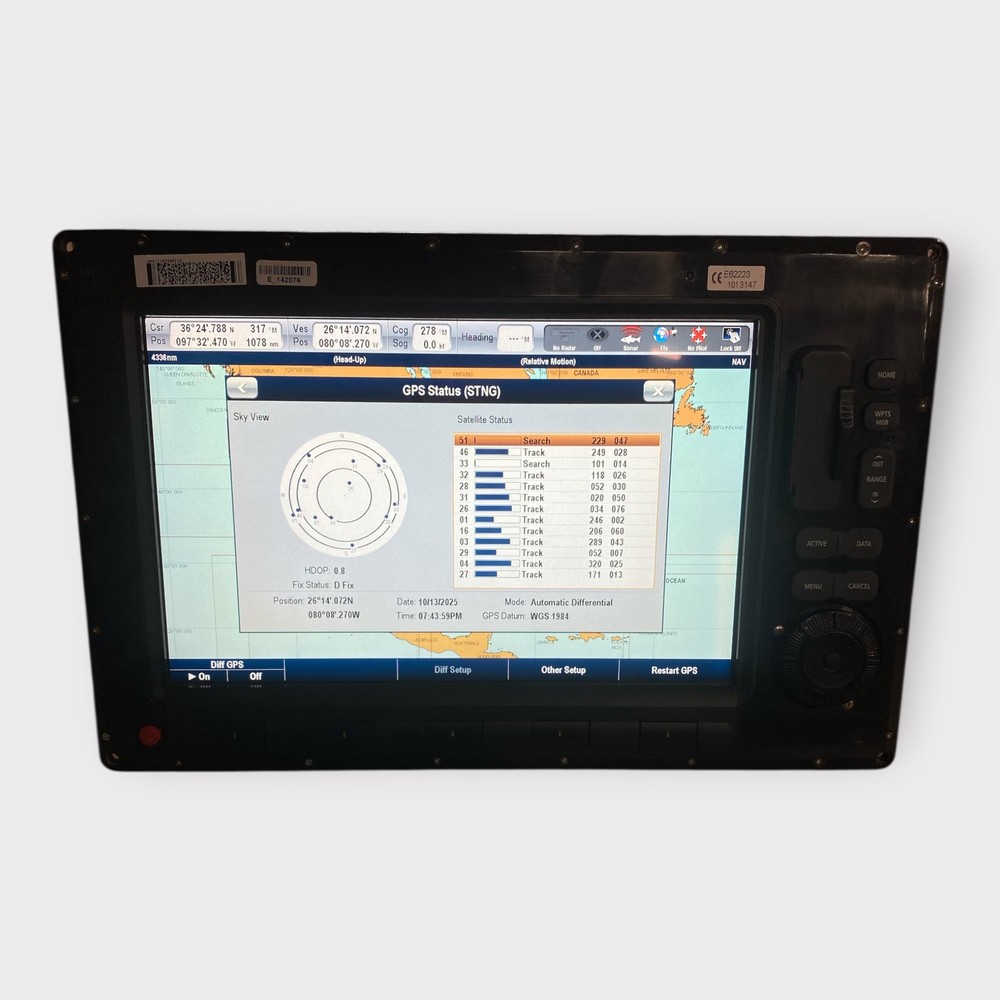 Raymarine E120W Widescreen Multifunction Display E62223 *CORE ONLY* Fully Tested