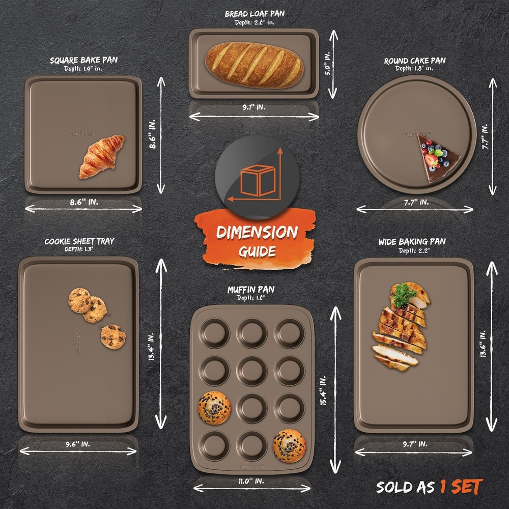 6-Piece Nonstick Kitchen Bakeware Set