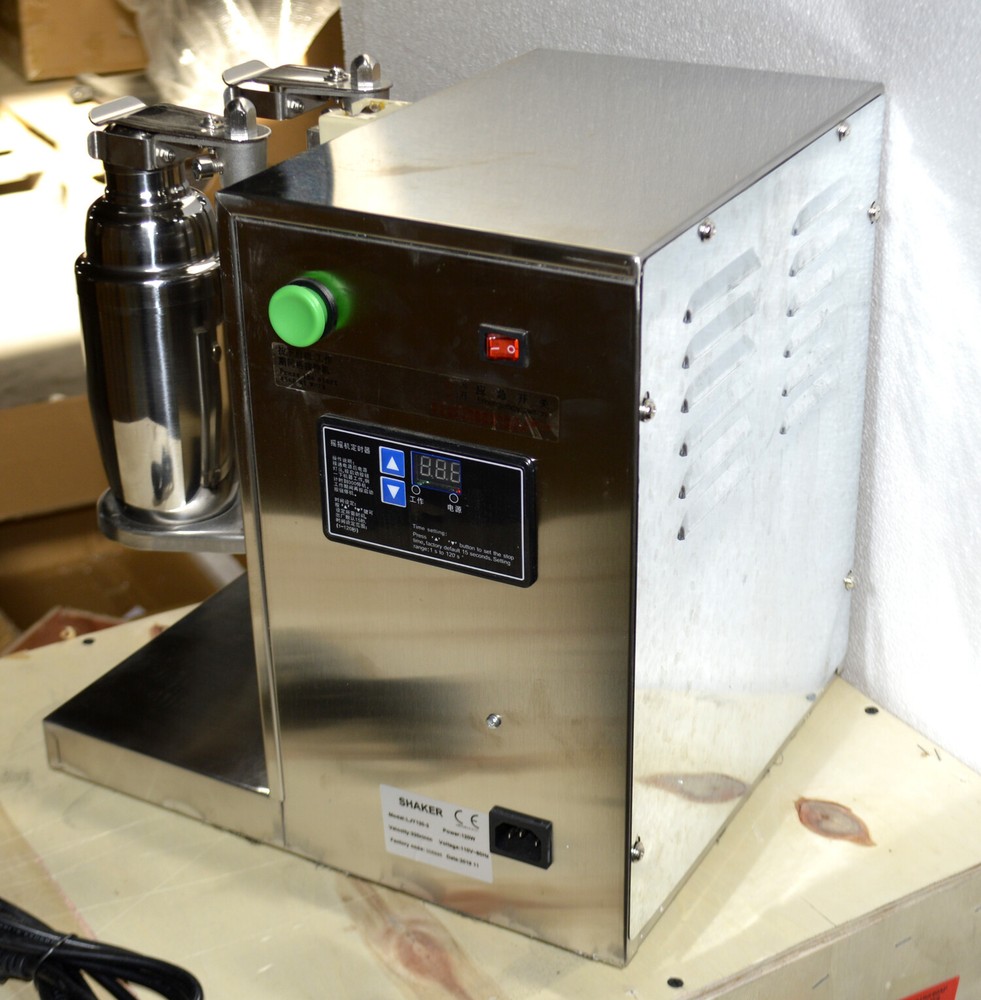 110V Bubble Boba Milk Tea Shaker Machine Auto Shaking Mixer Double Frame