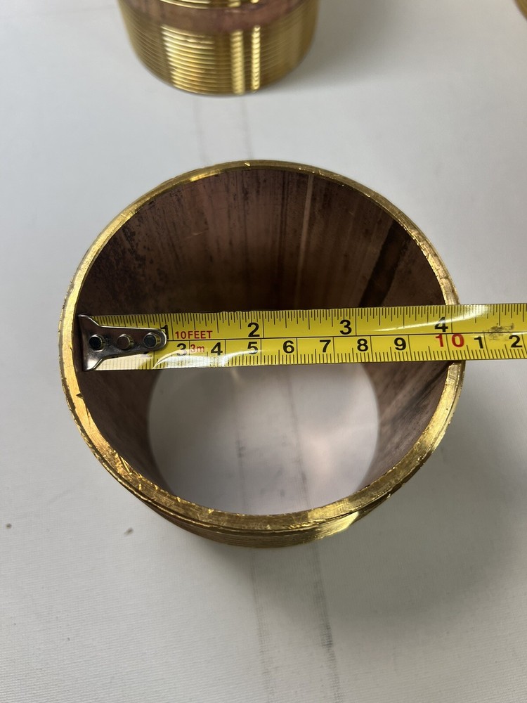4" x 4” Inches Close Brass Nipple