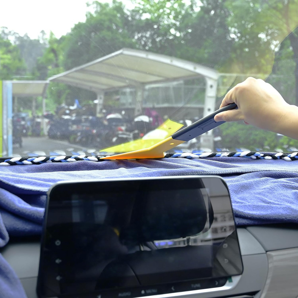 Window Tint Squeegee Long Handle Scraper Tool Triangle Slim Foot Tinting Squeege