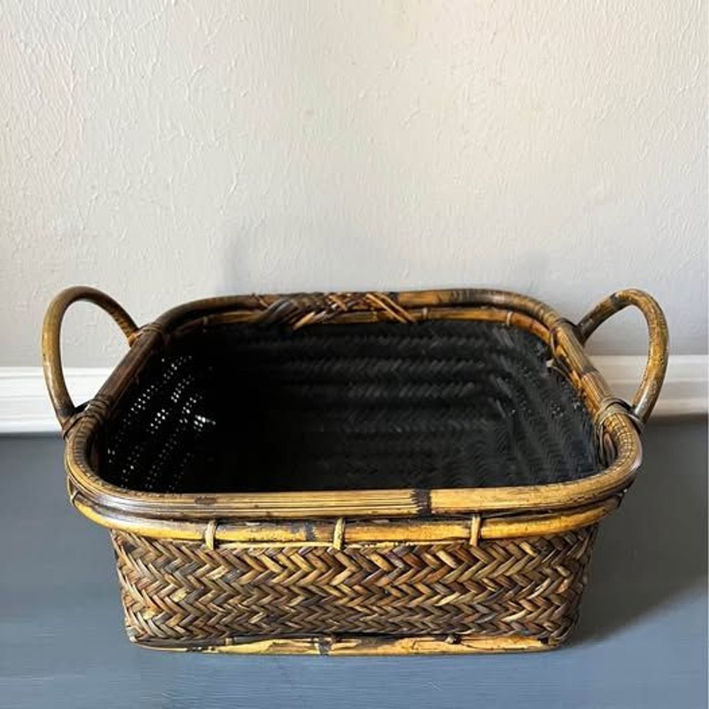Bamboo Basket with 2 Handles